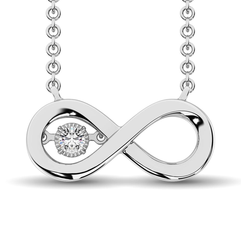 Diamond accent infinity on sale necklace in sterling silver