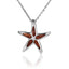 Sterling Silver Koa Wood Multi-Inlay Starfish Pendant18" Necklace