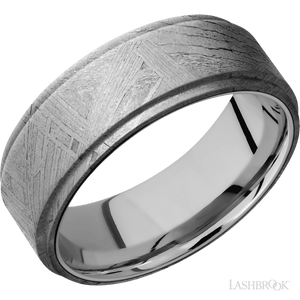 Meteorite with None Finish and 10K White Gold - 8MM - Larson Jewelers