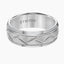 HARLAND Domed Tungsten Comfort Fit Ring Brushed Finish Diagonal Cuts and Dual Grooves by Triton Rings - 8 mm - Larson Jewelers