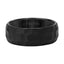 8mm Black Tungsten Carbide Edge to Edge Band with Hammered Pattern - Larson Jewelers