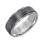 7MM Tantalum Ring - Crystalline Finish Dome with Edge Lines - Larson Jewelers