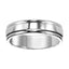 14k White Gold Polished Finish Ring with Round Edges - 6mm - Larson Jewelers