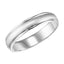 14k White Gold Brushed Finished Women’s Wedding Band With Polished Round Edges - 4.5mm - 8.5mm - Larson Jewelers