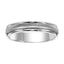 14k White Gold Brushed Finished Women’s Wedding Band With Polished Round Edges - 4.5mm - 8.5mm - Larson Jewelers