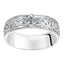 14k White Gold Engraved Celtic Knot Pattern Men’s Wedding Band With Satin Finish - 6.5mm - 8.5mm - Larson Jewelers