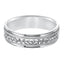 14k White Gold Milgrain Accented Women’s Polished Wedding Ring - 4mm & 6mm - Larson Jewelers