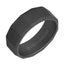 Triton 8mm RAW Bevel Faceted band w/Sandblast Finish & Black Interior - Larson Jewelers