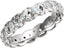 10K White 3/8 CTW Natural Diamond Sculptural-Inspired Eternity Band - Larson Jewelers