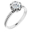 10K White 9/10 CTW Natural Diamond Engagement Ring - Larson Jewelers