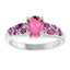 14K White Lab-Grown Pink Sapphire & Natural Pink Tourmaline Ring