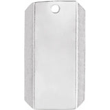 10K White Engravable Dog Tag Dangle