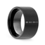 Music Code Engraved Flat Pipe Cut Black Tungsten Ring With Brushed Finish - 6mm - 12mm