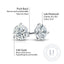 14k White Gold 3-Prong Solitaire Martini Studs with Round Lab Grown Diamond