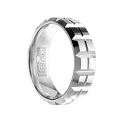 Men’s Grooved Cobalt Wedding Ring with Matte Finish - 7mm - Larson Jewelers