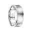 GARRETT Wire Brushed Concave Cobalt Wedding Band with Polished Edges - 8mm - Larson Jewelers