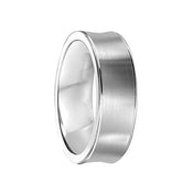 HOWARD Concave Cobalt Wedding Ring with Brushed Center & Polished Edges - 7mm - Larson Jewelers