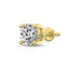 Single 14K Yellow Gold 4-Prong Solitaire Basket Stud Earring with Lab Grown Diamond