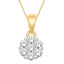 14K Yellow Gold 1/2 Ct.Tw. Diamond Flower Pendant - Larson Jewelers