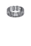 BARON Flat Beveled Tungsten Ring with Brushed Center & 3 White Diamonds by Triton Rings - 8mm - Larson Jewelers