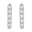 10K White Gold 1/4 Ct.Tw. Diamond Hoop Earrings - Larson Jewelers