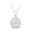 10K White Gold 1/10 Ct.Tw. Moving Diamond Fashion Pendant - Larson Jewelers