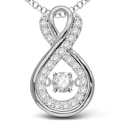 14K White Gold 1/5 Ct.Tw. Moving Diamond Fashion Pendant - Larson Jewelers