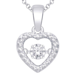 Sterling Silver Moving Diamond Accent Fashion Pendant - Larson Jewelers