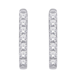 10K White Gold 1/4 Ct.Tw.Diamond J Earrings - Larson Jewelers