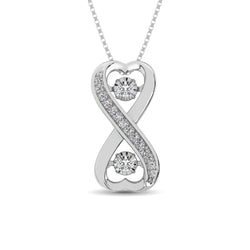 Sterling Silver 1/5 Ct.Tw.Moving Diamond Fashion Pendant - Larson Jewelers