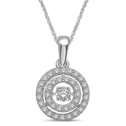 10K White Gold 1/3 Ct.Tw. Moving Diamond Fashion Pendant - Larson Jewelers