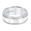 White Tungsten Polished Center Wedding Band with Coin Edge Sides by Triton Rings - 9mm - Larson Jewelers