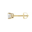 Single 14K Yellow Gold 3-Prong Solitaire Basket Stud Earring with Lab-Grown Diamond