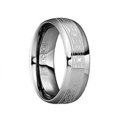 FLORIANUS Tungsten Wedding Ring with Engraved Celtic Design & Polished Finish - 8mm - Larson Jewelers