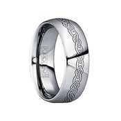 GERMANUS Engraved Celtic Knot Tungsten Wedding Ring - 8mm - Larson Jewelers