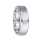 ASTAROTH Sandblasted Flat Cobalt Wedding Ring Polished Edges by Crown Ring - 6mm - Larson Jewelers