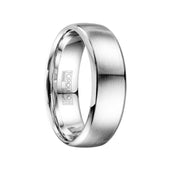 DONTAE Brushed Cobalt Men’s Wedding Band with Polished Edges - 7mm - Larson Jewelers