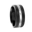 SORA Torque Black Cobalt Wedding Band Matte Finish Grooved Center Accent Beveled Edges - 9 mm - Larson Jewelers