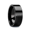 Music Code Engraved Flat Pipe Cut Black Tungsten Ring Polished - 6mm - 12mm