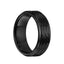 Black Raised Hammer Textured Finish Tungsten Ring with Polished Step Edges by Triton Rings - 8mm - Larson Jewelers