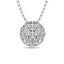 14K White Gold 1/2 Ct.Tw. Diamond Flower Pendant - Larson Jewelers