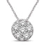 14K White Gold 1/5 Ct.Tw. Diamond Flower Pendant - Larson Jewelers