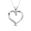 Sterling Silver Diamond Accent Heart Pendant - Larson Jewelers