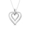 Diamond 1/10 Ct.Tw. Heart Pendant in 10K White Gold - Larson Jewelers