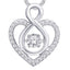 10K White Gold 1/6 Ct.Tw. Moving Diamond Heart Pendant - Larson Jewelers