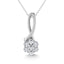 Diamond 1/6 Ct.Tw. Cluster Pendant in 10K White Gold - Larson Jewelers