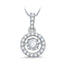 14K White Gold White Gold 1/3 Ct Moving Diamond Fashion Pendant - Larson Jewelers