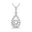 14K White Gold White Gold 1/3Ct Moving Diamond Fashion Pendant - Larson Jewelers