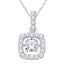 10K White Gold 1/4 Ct.Tw.Moving Diamond Fashion Pendant - Larson Jewelers