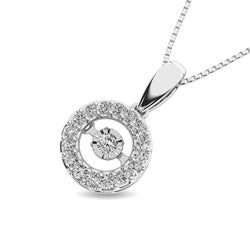 14K White Gold 1/2 Ct.Tw. Moving Diamond Pendant - Larson Jewelers